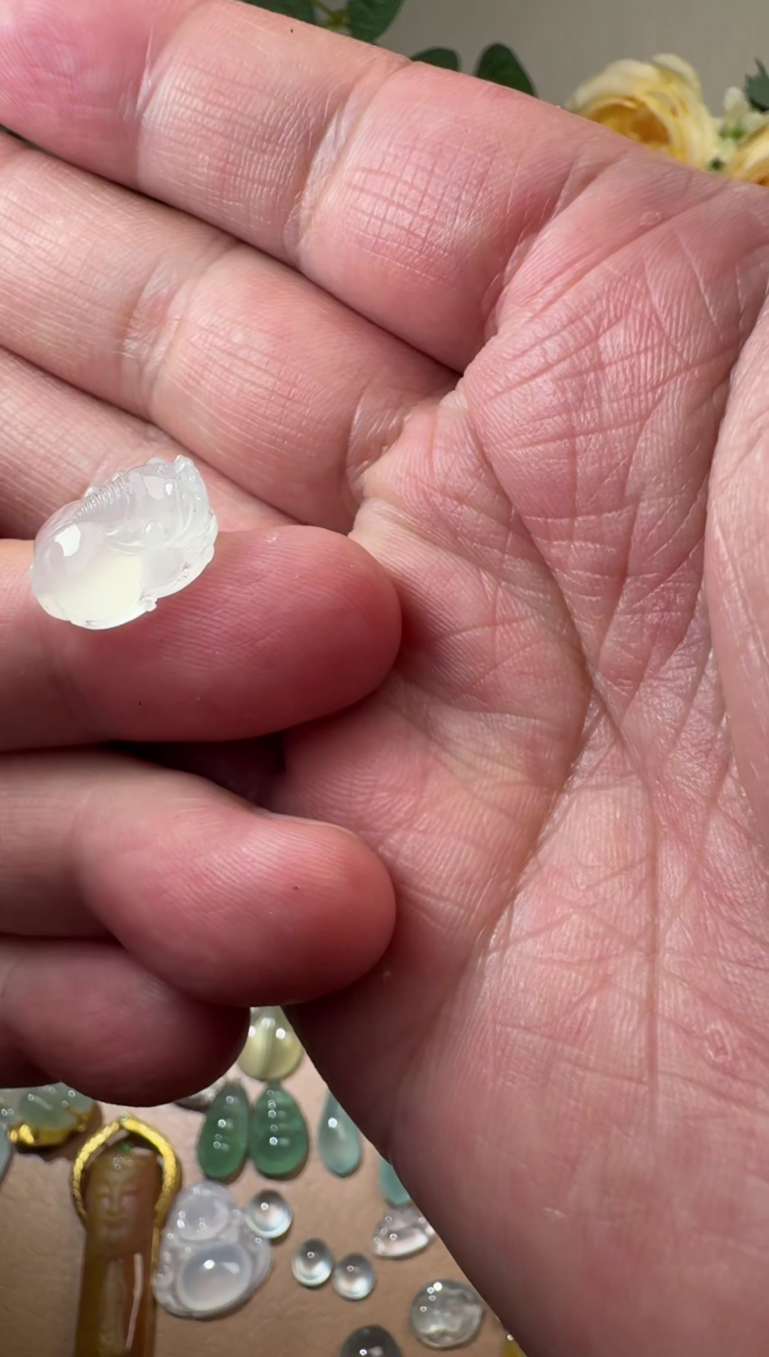 定制翡翠未镶嵌缅甸A货翡翠15.2*10.9*7.6