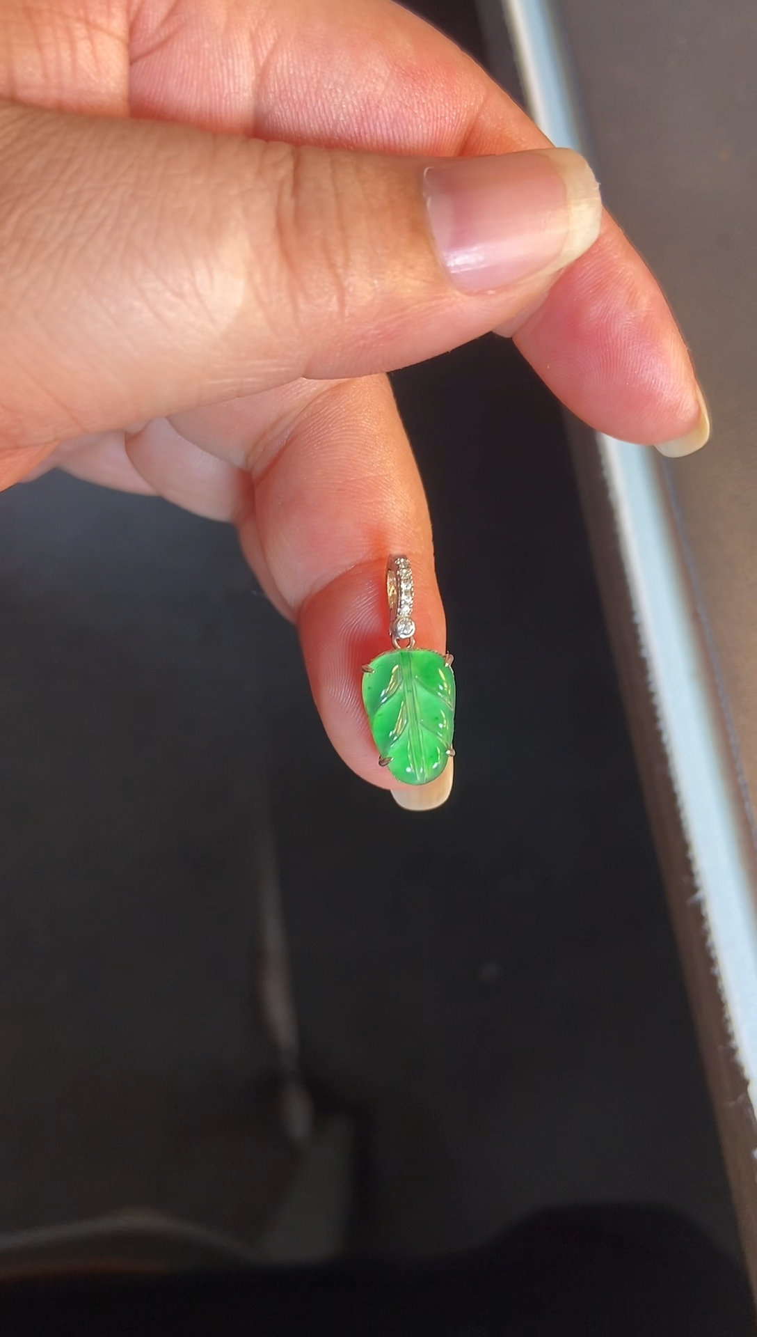 吊坠(不含链)银S925镶嵌翡翠1