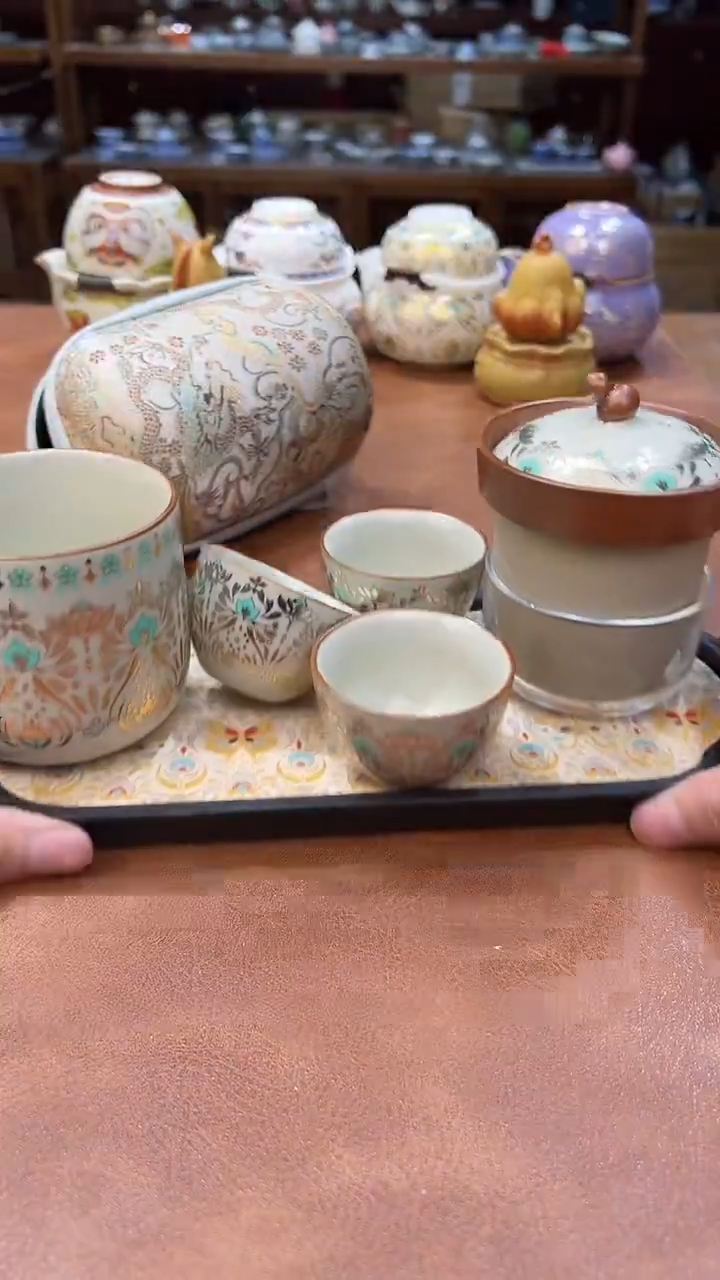 真的很便宜会开片的旅行茶具