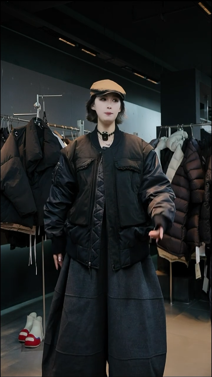 黑色鹅绒外套黑色鹅绒外套