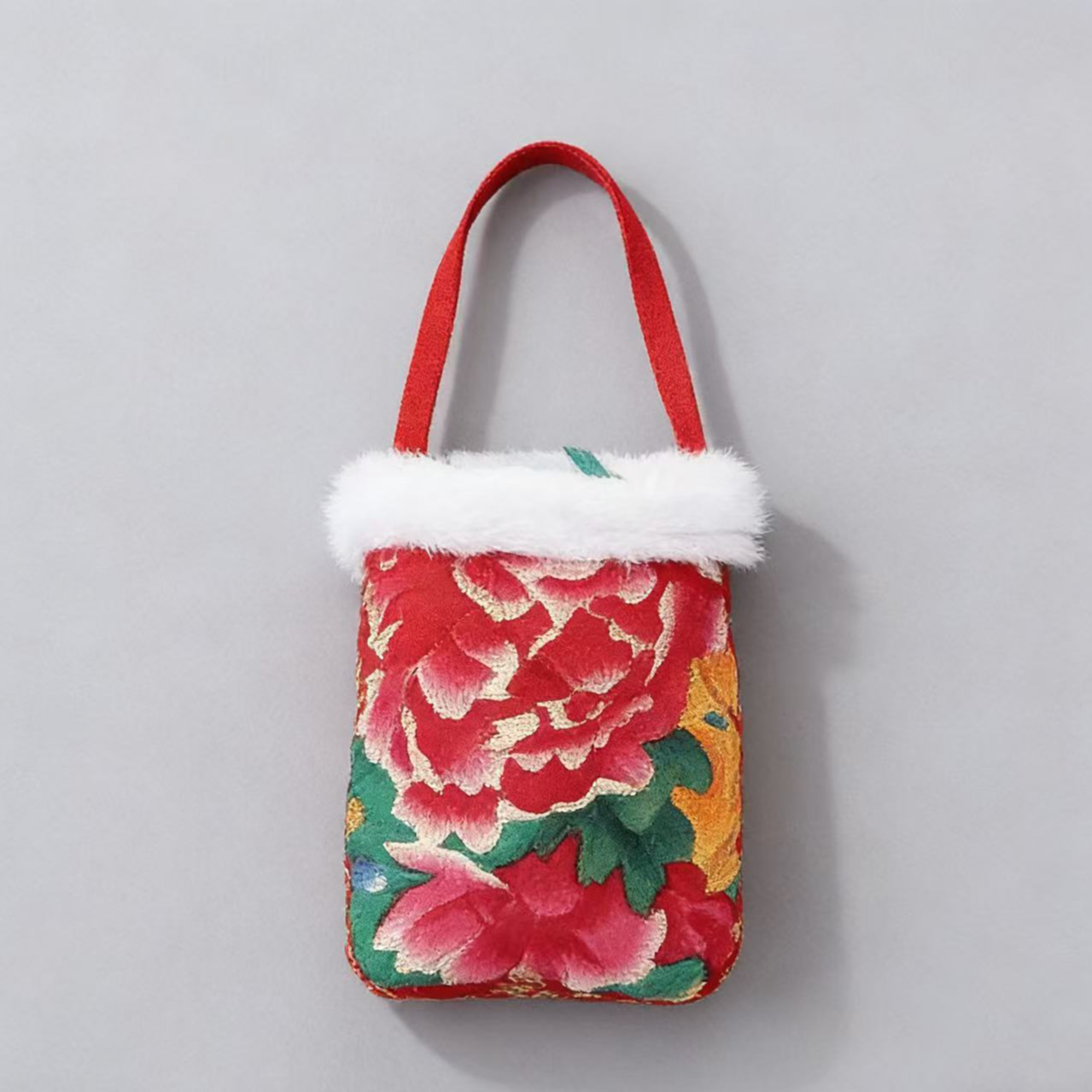包包过年复古风东北大花中国风小包手机袋