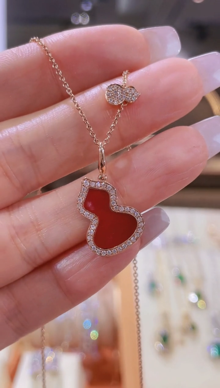 【闪购商品】钻石颈饰18K金镶嵌项链