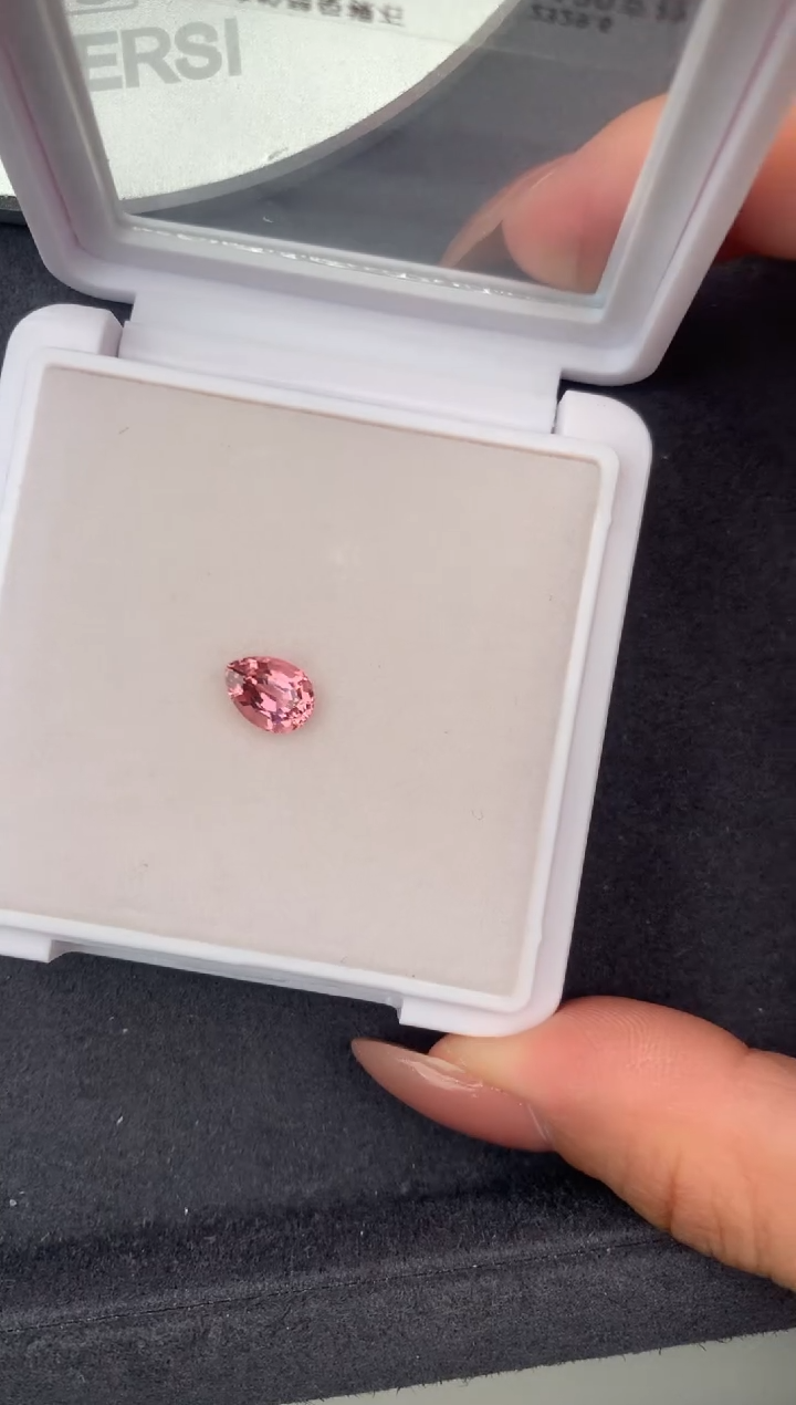 未镶嵌裸石碧玺1.2ct天然粉碧玺 定制 fc