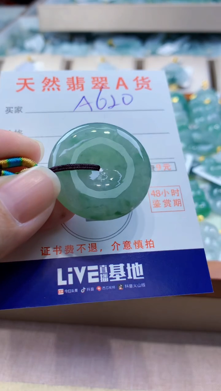 颈饰未镶嵌翡翠天然翡翠挂件 