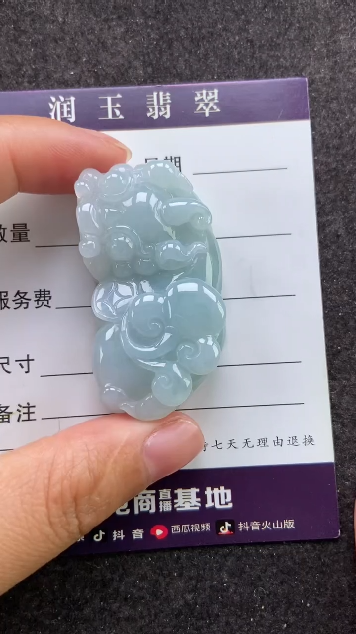 【闪购商品】翡翠吊坠(赠链)未镶嵌多人貔貅