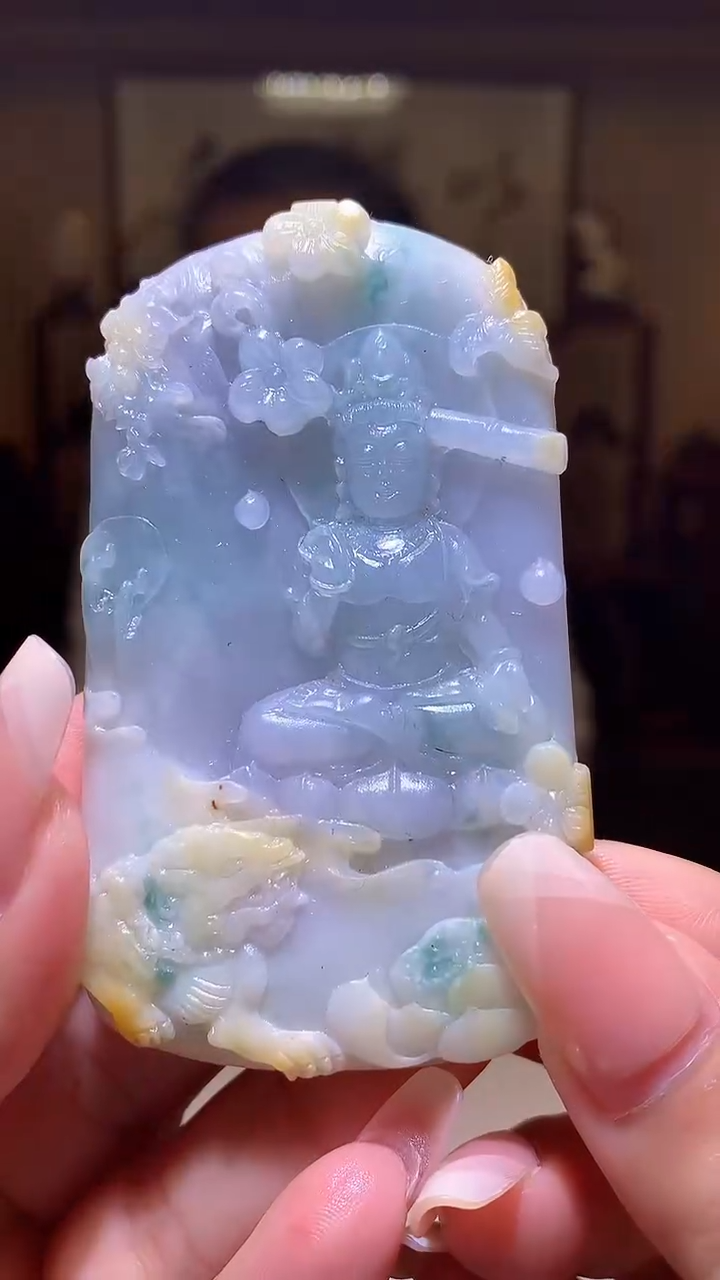 【闪购商品】定制翡翠未镶嵌1085xx-毛货挂件28