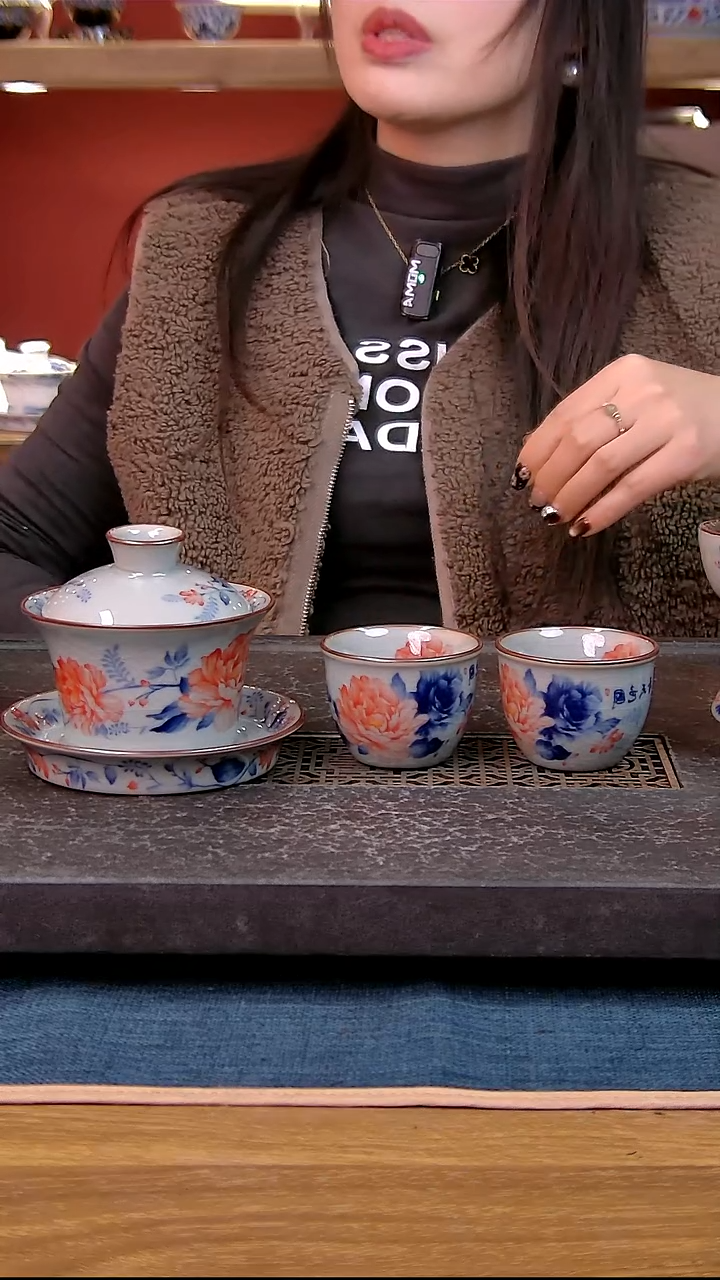 简装家用款3件套 老陶泥开片纹陶瓷茶具