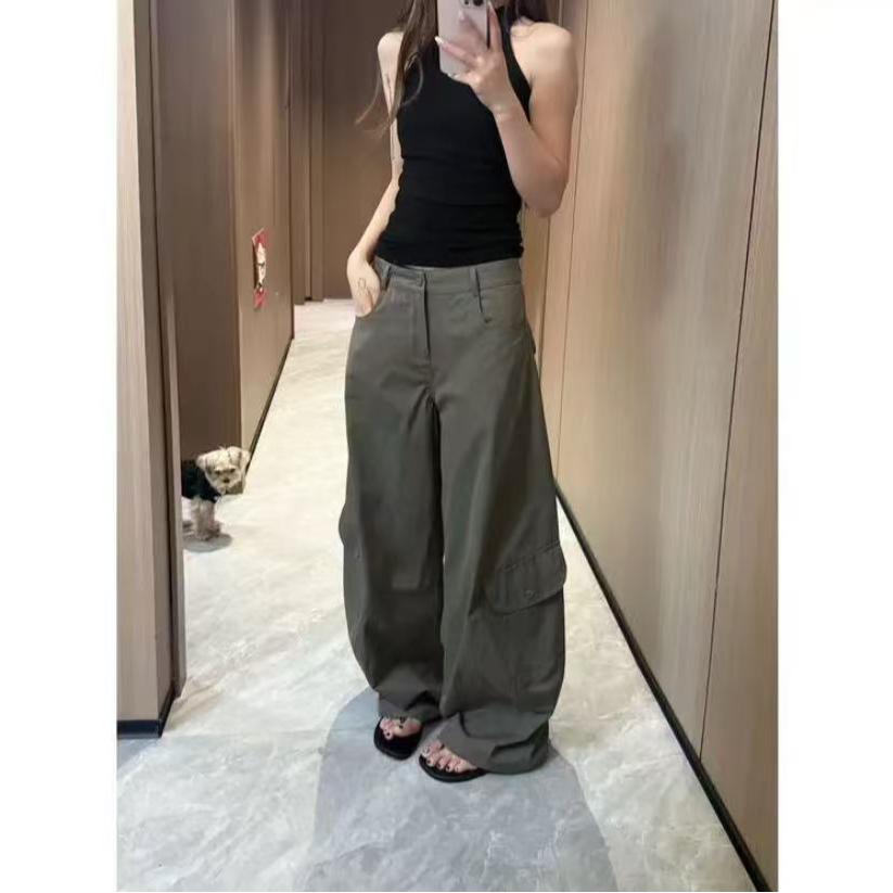 【现货＋运费险】美式工装裤常规工装裤复古休闲裤秋季显瘦阔腿裤