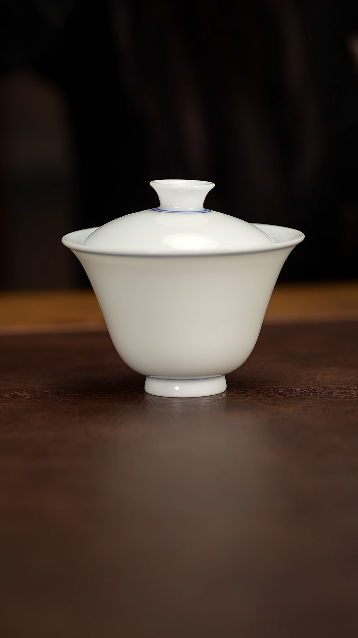 【闪购商品】博瑞堂薄胎马蹄盖碗