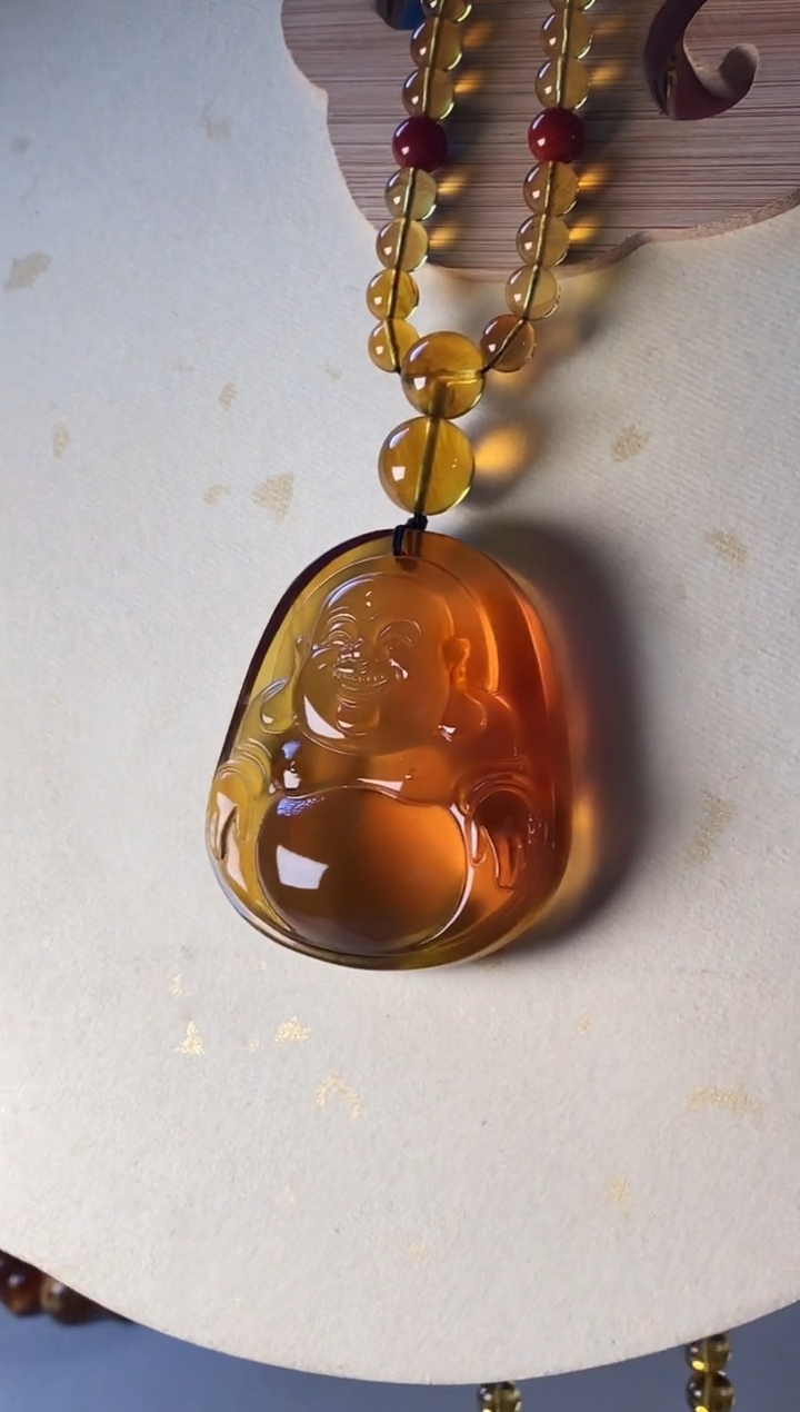 【闪购商品】琥珀颈饰未镶嵌大佛000000062*53MM连7+