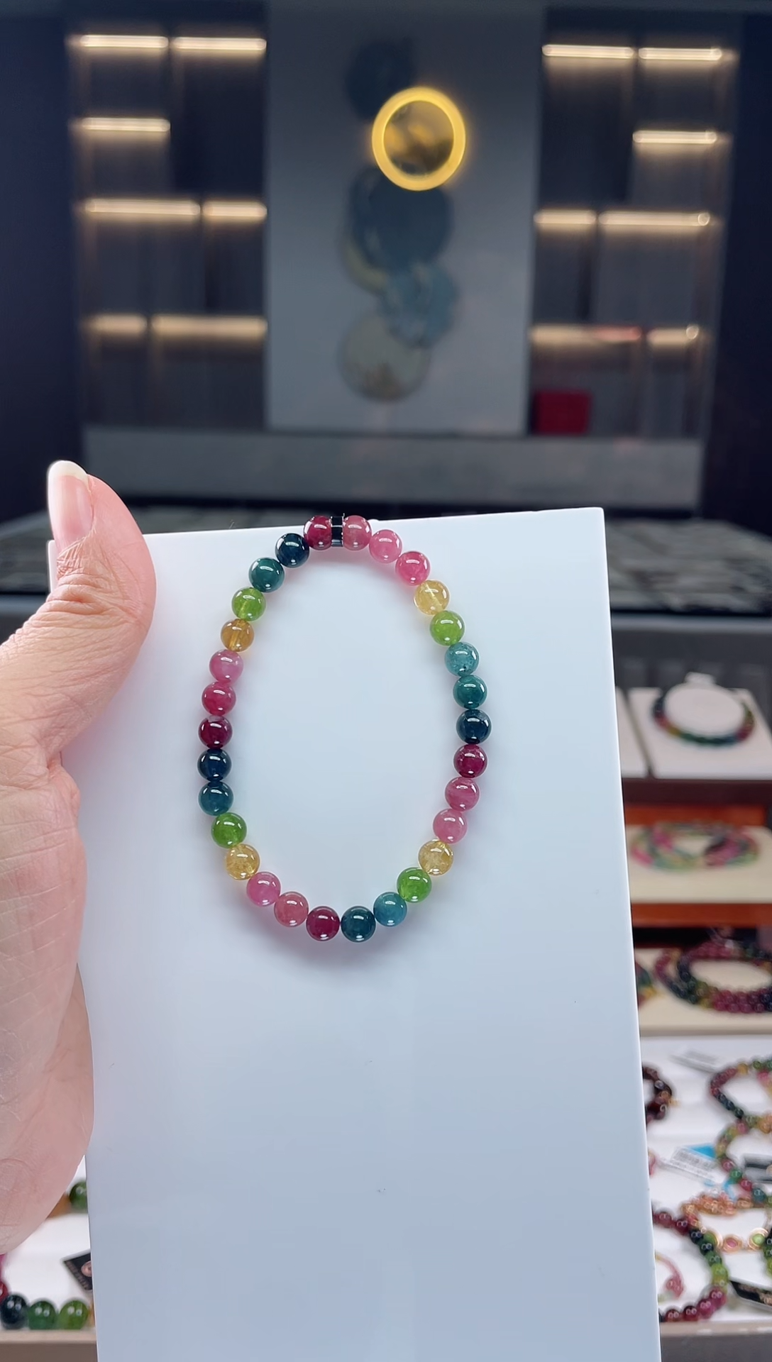 未镶嵌单圈手串碧玺（多样性发一条）Q