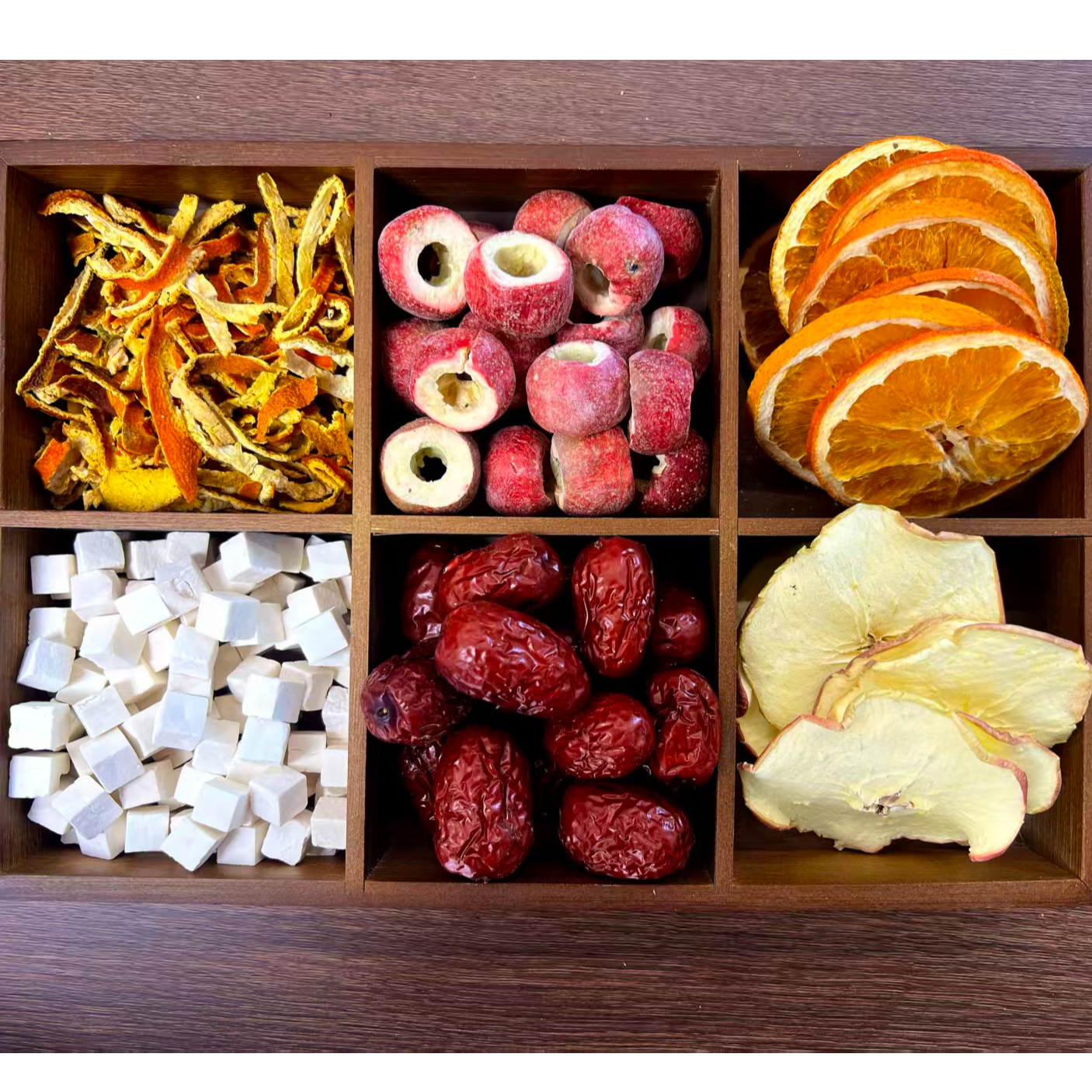 《苹果香橙山楂茯苓汤》地道食材品质高