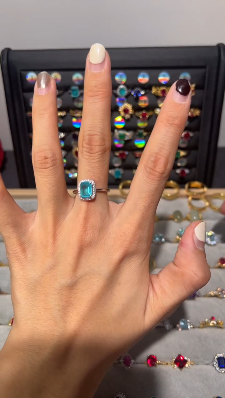 【闪购商品】碧玺戒指银S925镶嵌0000