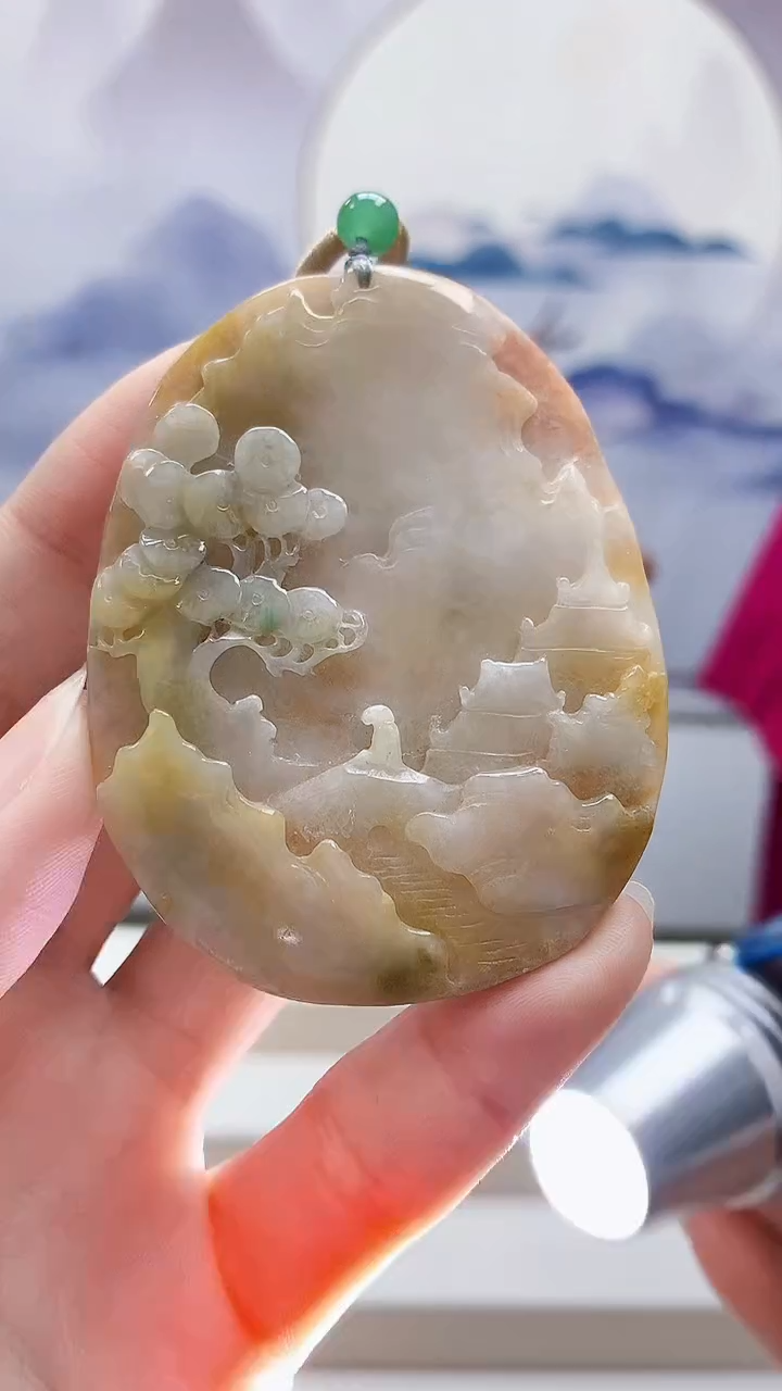 未镶嵌定制翡翠4812ry-毛货挂件88