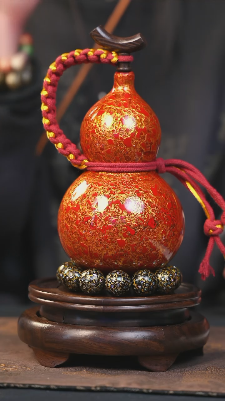 【闪购商品】YT284漆艺酒葫芦不包手串及旋转底座