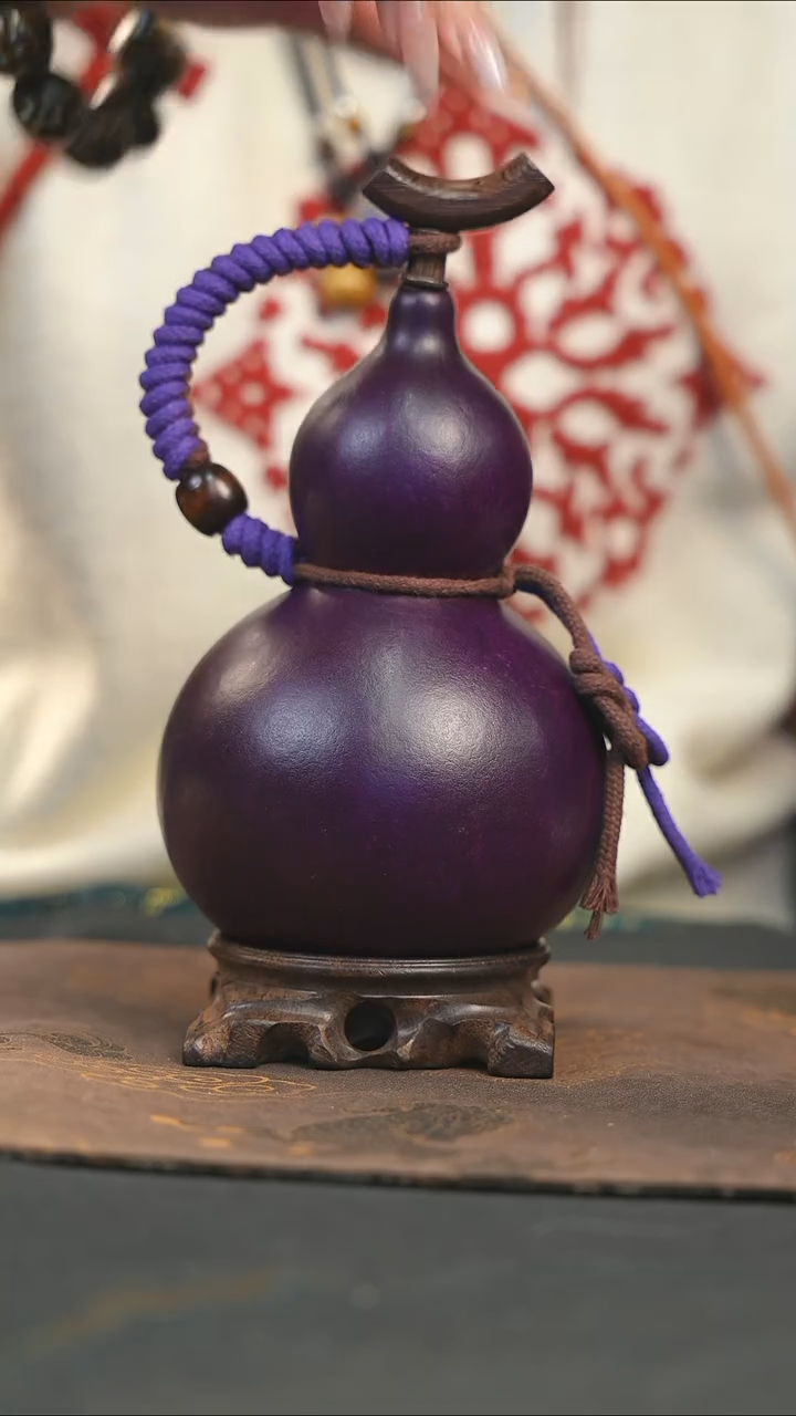【闪购商品】RB107大漆酒葫芦不包手串及旋转底座
