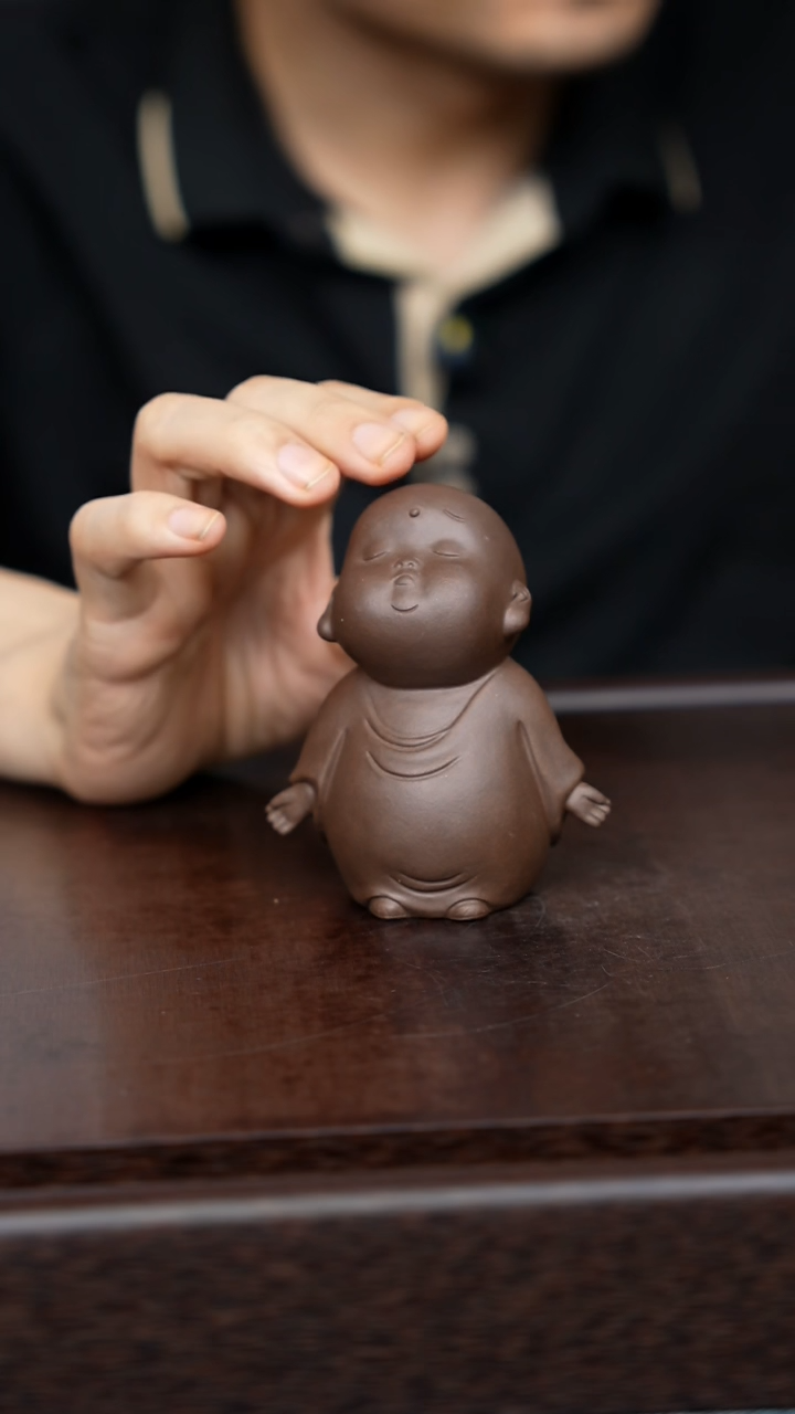 紫砂茶宠紫砂沙弥