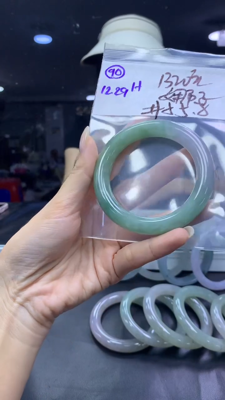 未镶嵌定制翡翠^****^90手镯55.8+1320元+拍一发一