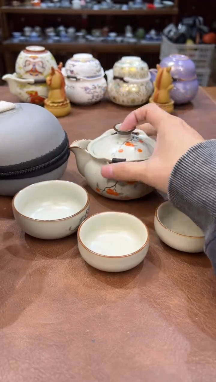 真的很便宜会开片的旅行茶具