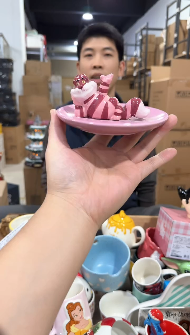 瓷片柴郡猫首饰盘