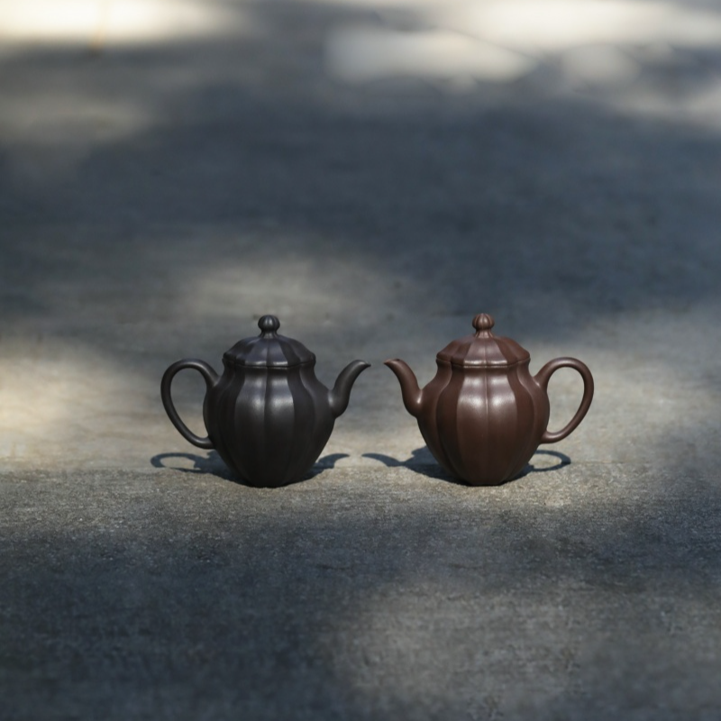 【利贞l水仙宫灯二式】九瀚制 原矿紫泥 约105cc 紫砂壶茶具