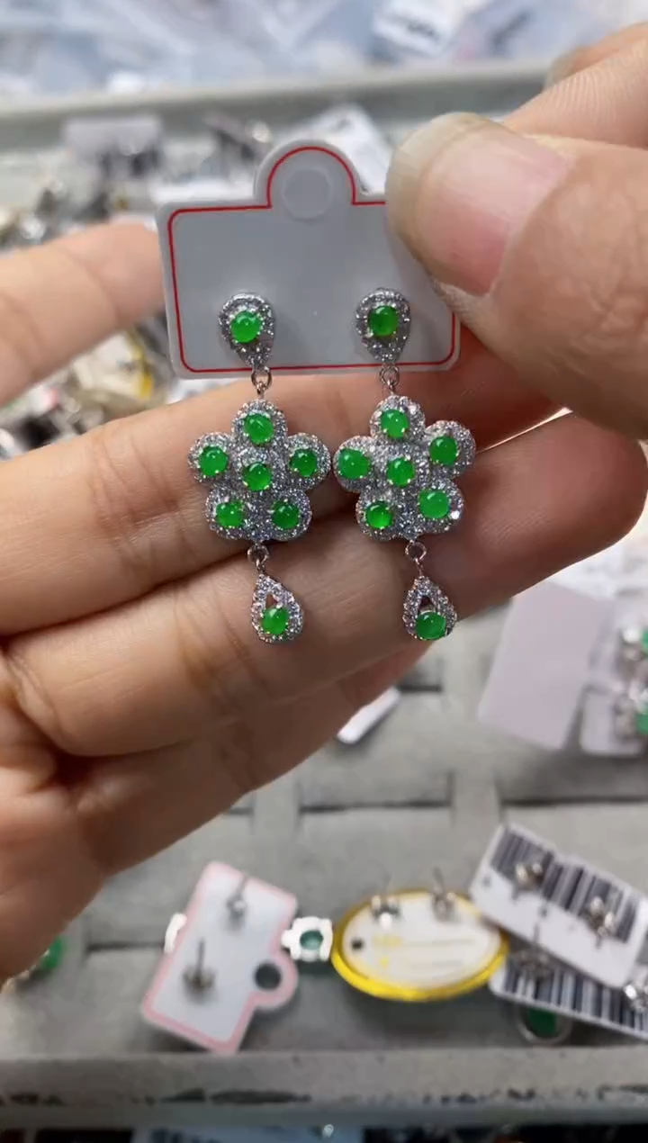 银S925镶嵌戒指翡翠333---4