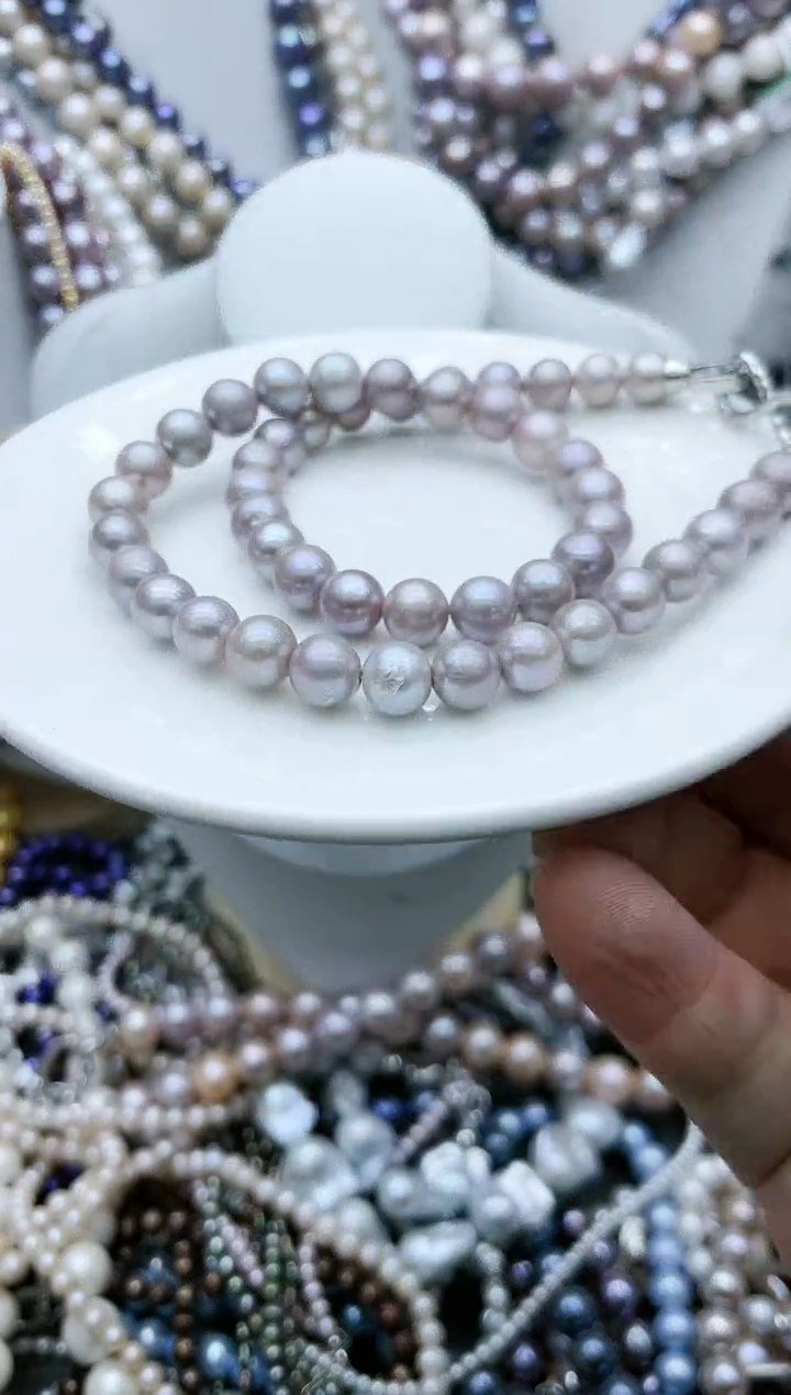 【闪购商品】淡水珍珠颈饰钛钢9