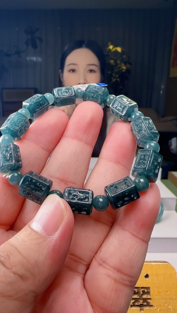 未镶嵌手串翡翠多样性发其一ZM@@60B7J13630