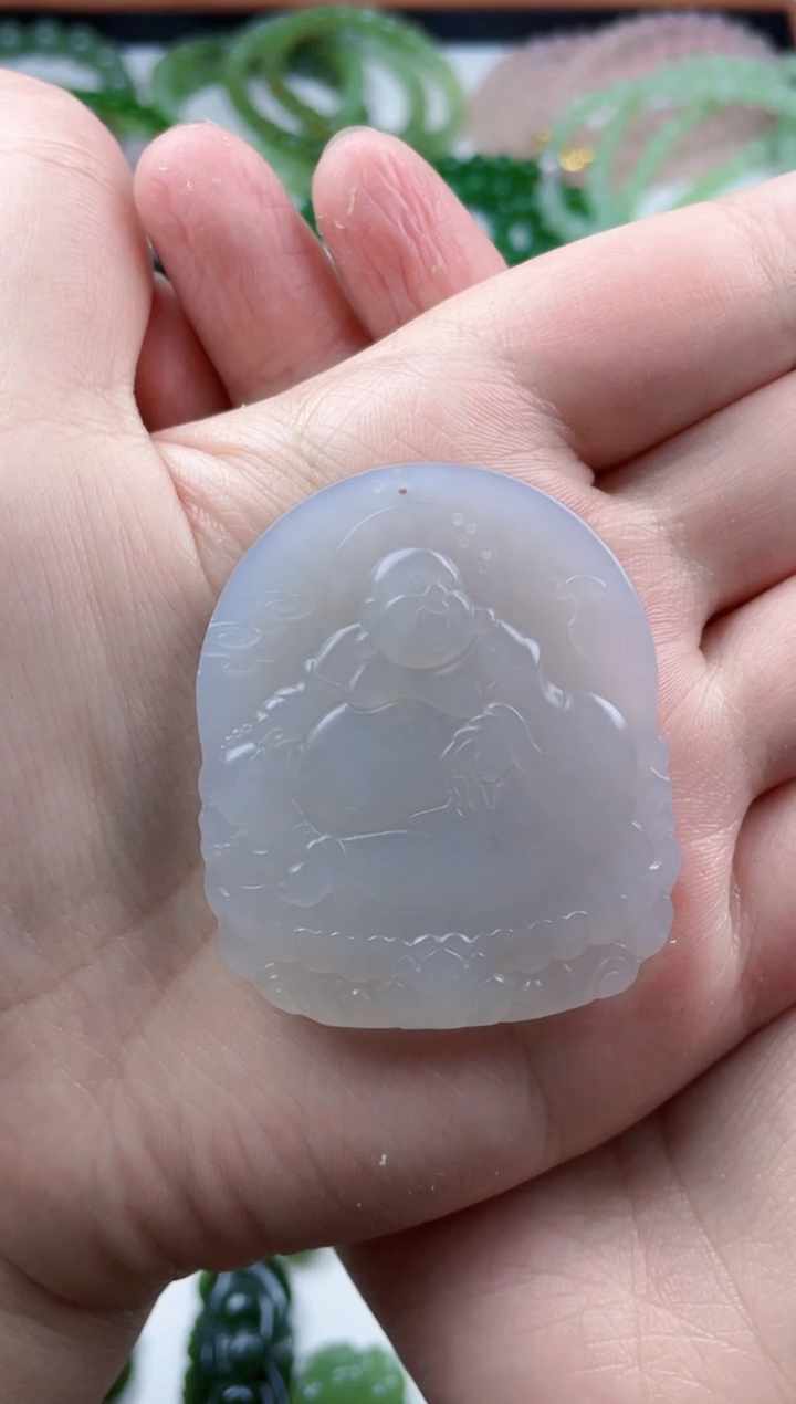 颈饰未镶嵌和田玉佛公