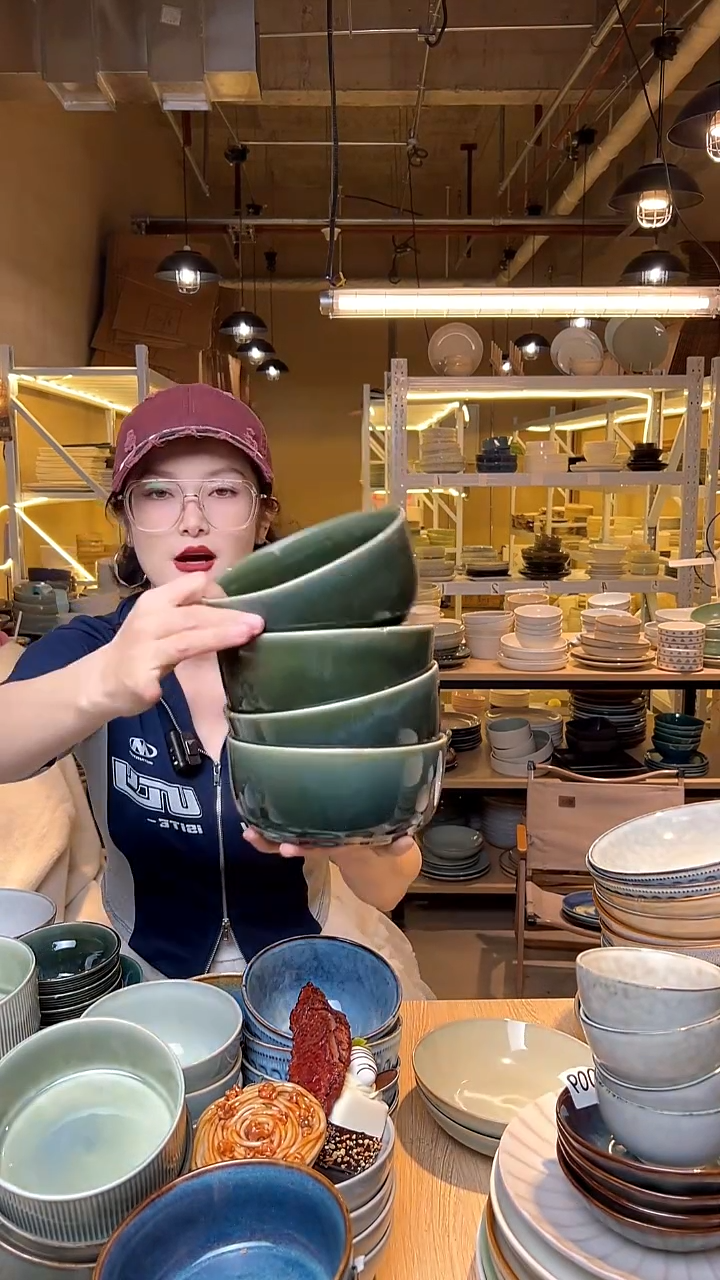 瓷310外贸尾货高温釉下彩陶瓷餐具默认微瑕