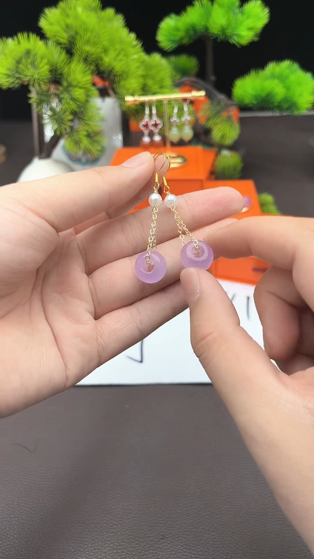 【闪购商品】玛瑙/玉髓耳钉银S925镶嵌715000