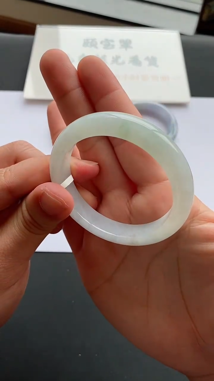 【闪购商品】翡翠手镯未镶嵌6号55.5*12.2*8.4正圈