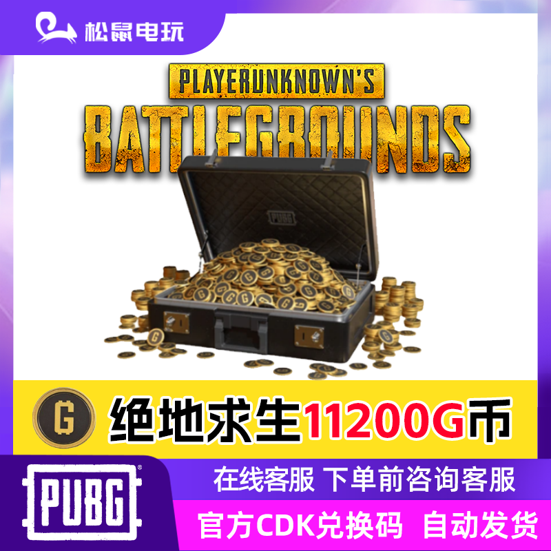 绝地求生PUBG 11200G币 G-coin 吃鸡端游CDK 官方游戏币兑换码