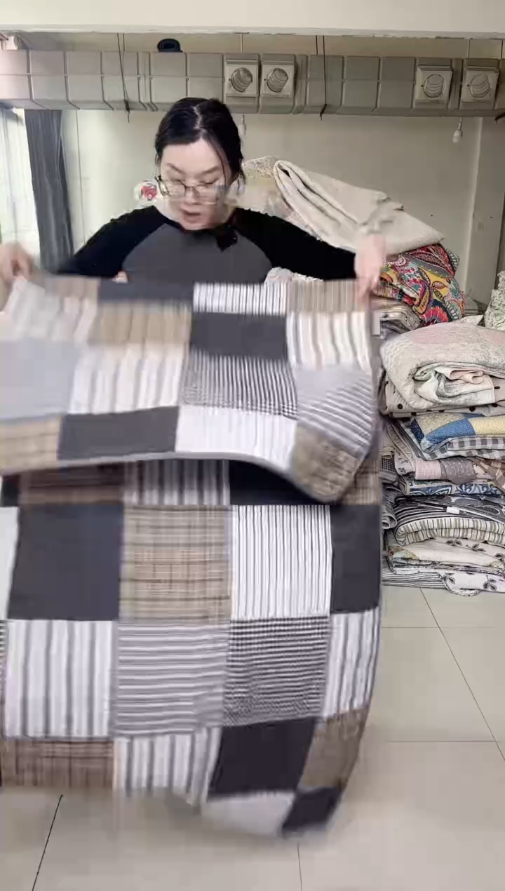 棉70*200咖色格子