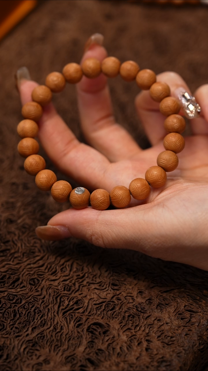 手串猴头核桃体验款回纹珠银标微瑕猴头核桃