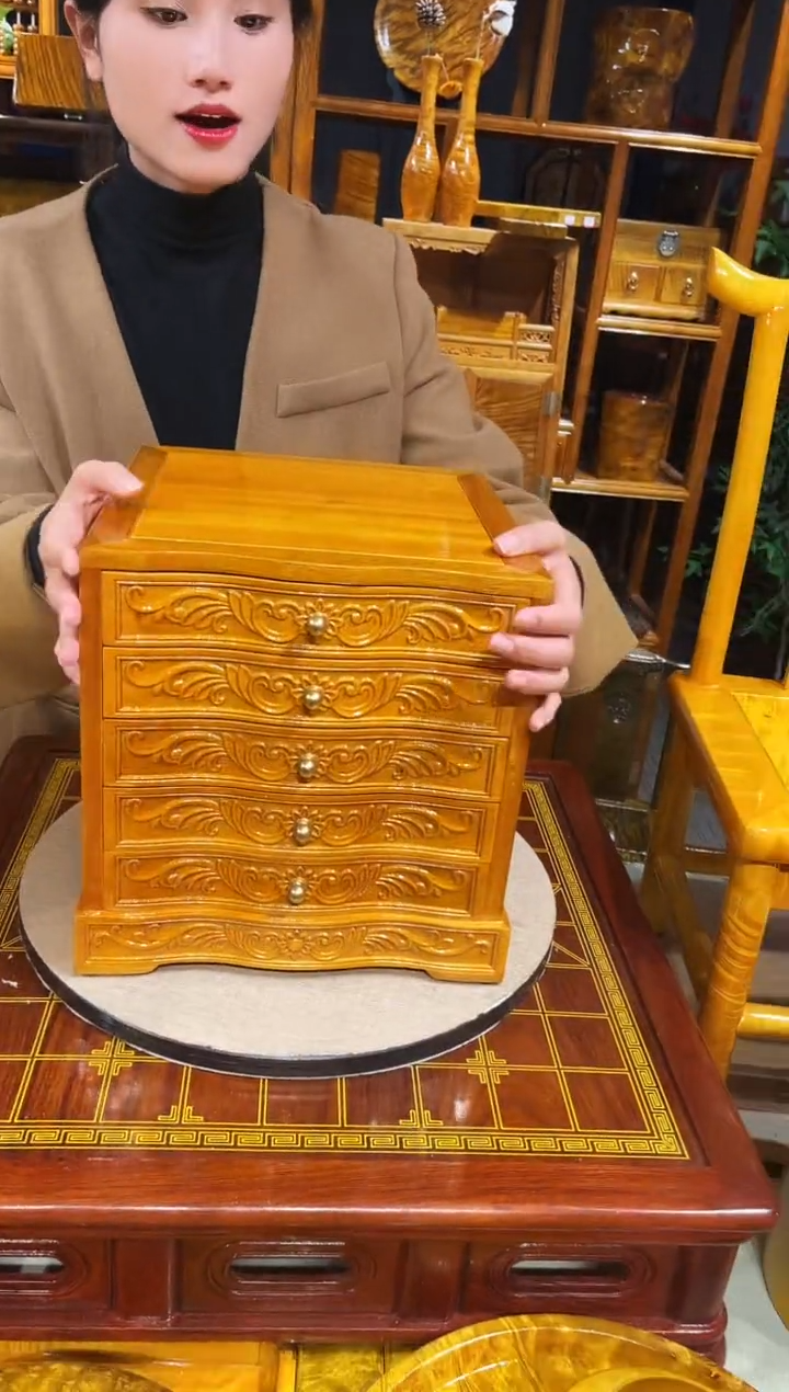 金丝楠金丝楠小叶桢楠异形五斗柜