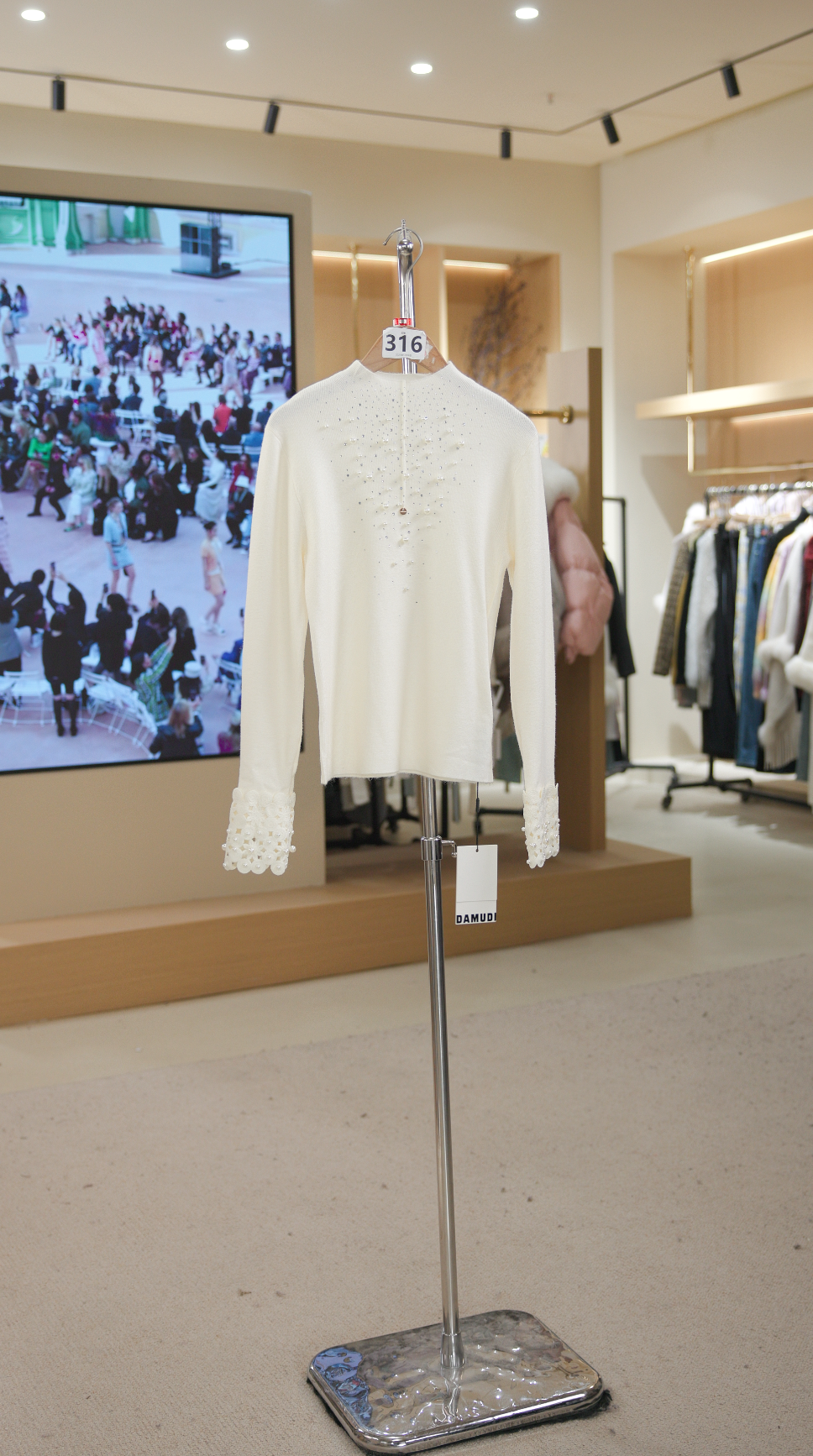 974-9832杏 秋冬常规款百搭气质秋季毛针织女装