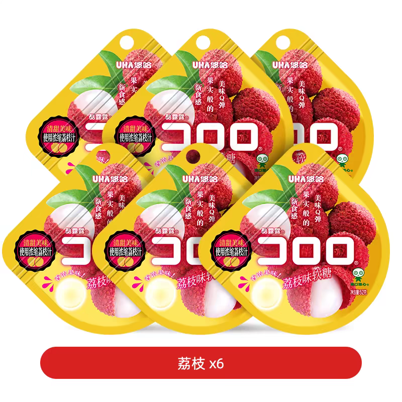 【至26年3月】悠哈酷露露软糖52g*6包