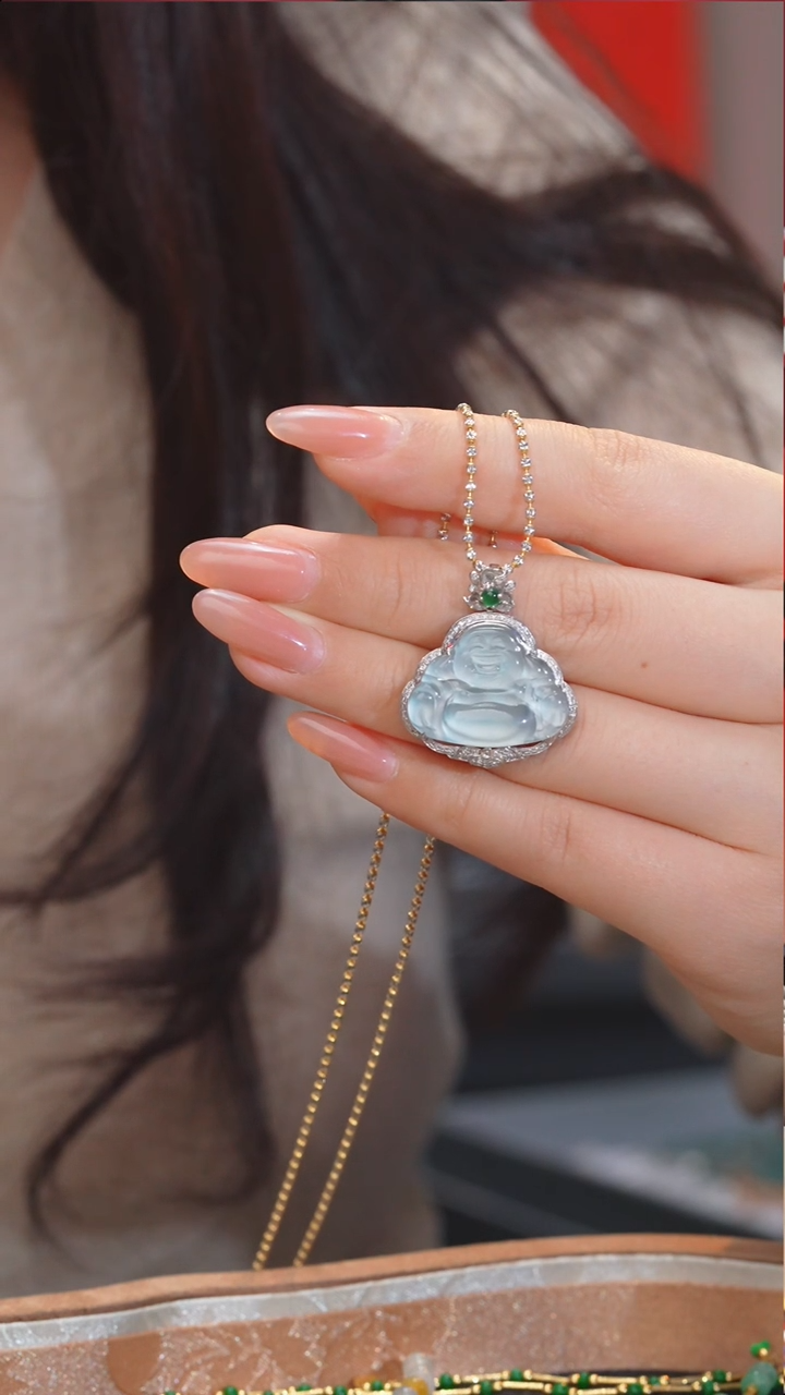 【闪购商品】翡翠吊坠(不含链)18K金镶嵌多样性发@@W8756