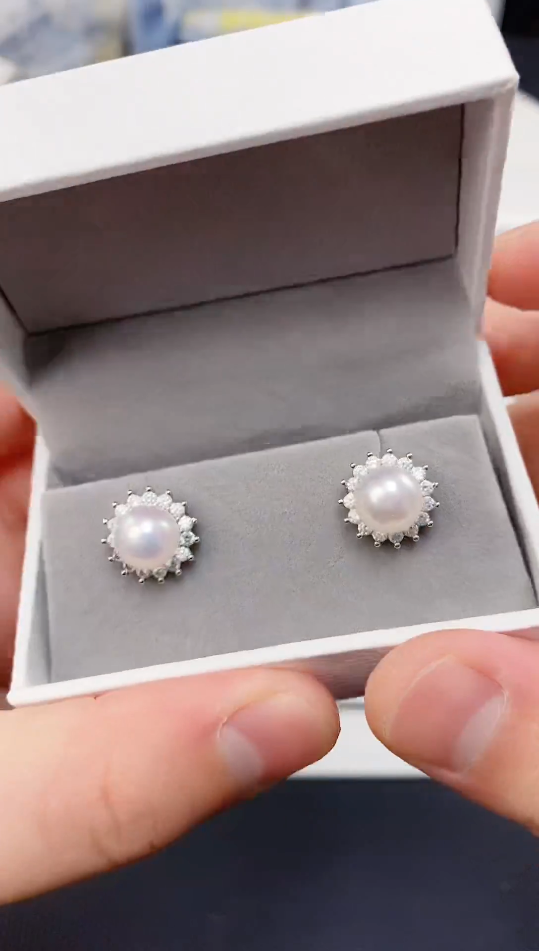 未镶嵌耳饰淡水珍珠ed1073