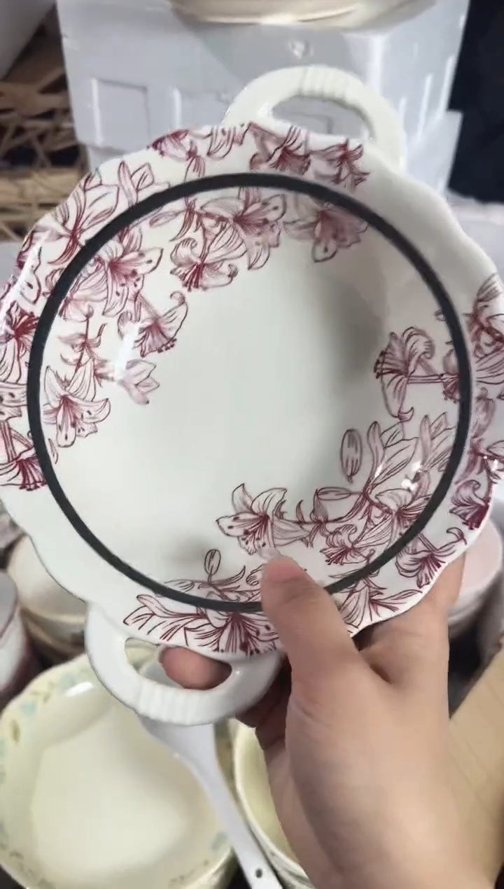 【9.5寸★1个】黑点针眼属正常陶瓷都有介意慎拍微瑕破损包赔