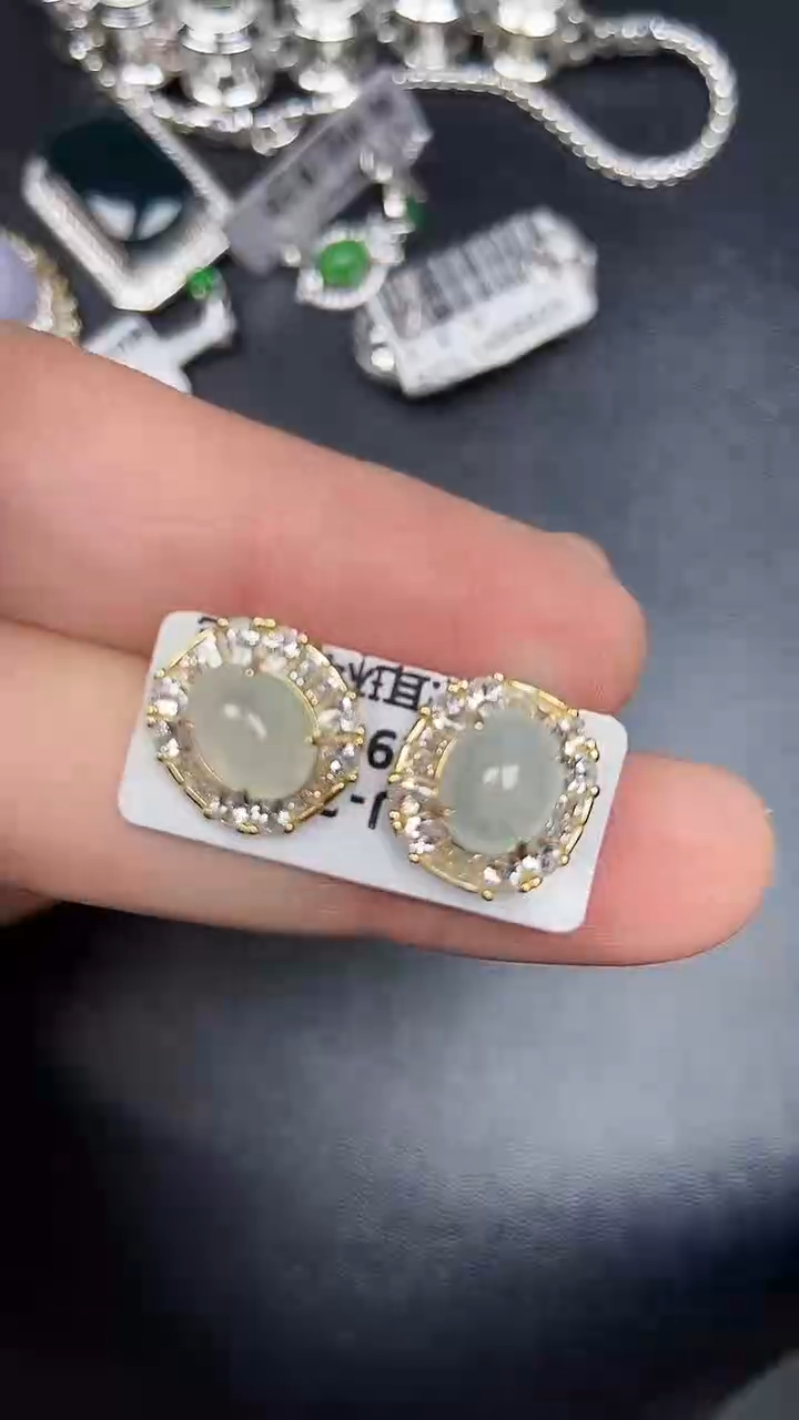 银S925镶嵌戒指翡翠1600