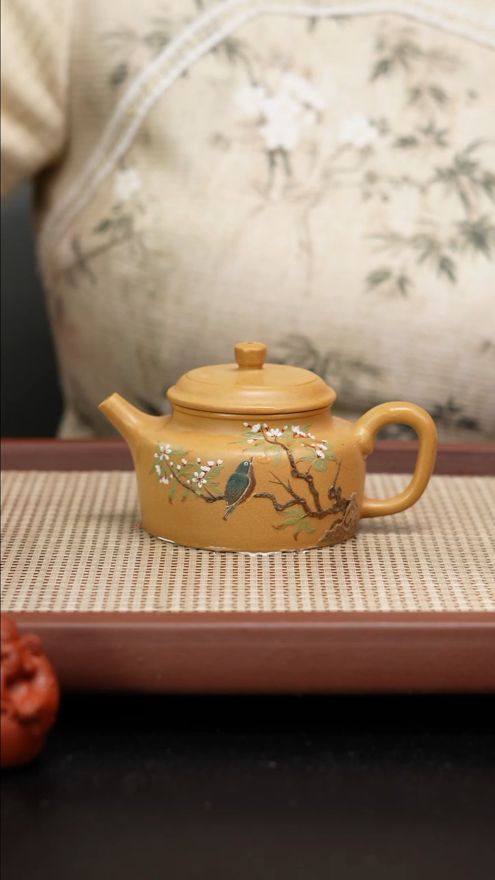 【闪购商品】紫砂茶壶宝山绿德钟泥绘160