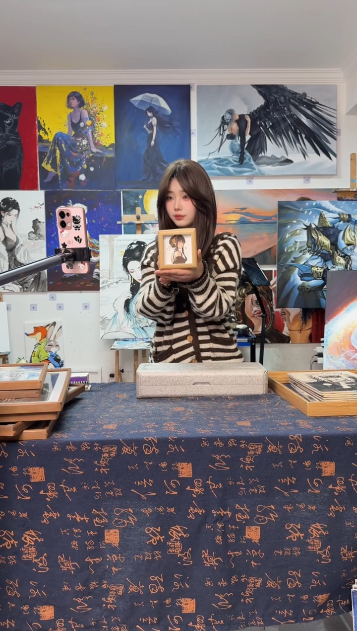 丙烯画不****邦小动漫女丙烯画y