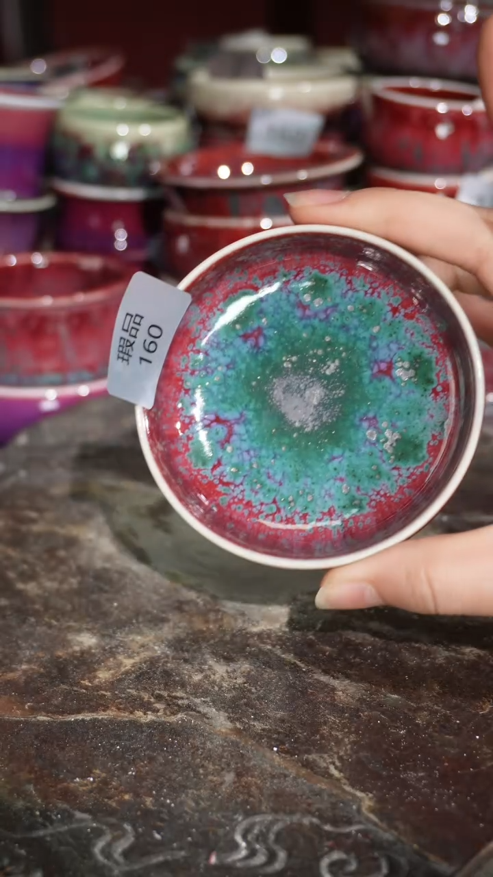 摆件陶精品窑变钧瓷茶器