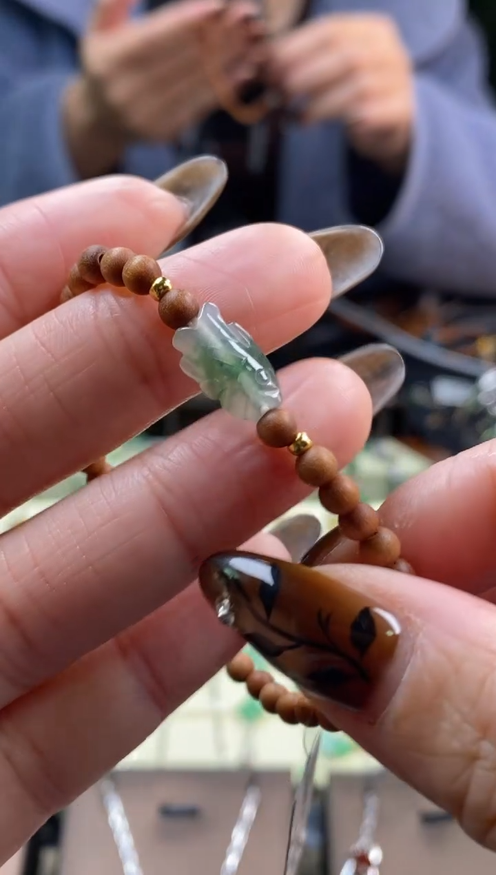 颈饰银S925镶嵌翡翠18291