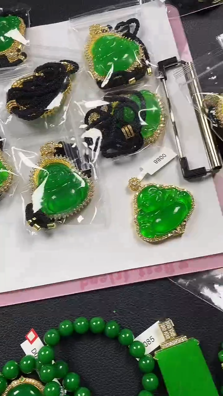 吊坠(赠链)14K金镶嵌翡翠D14