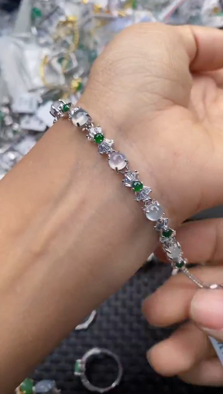 银S925镶嵌戒指翡翠555     6