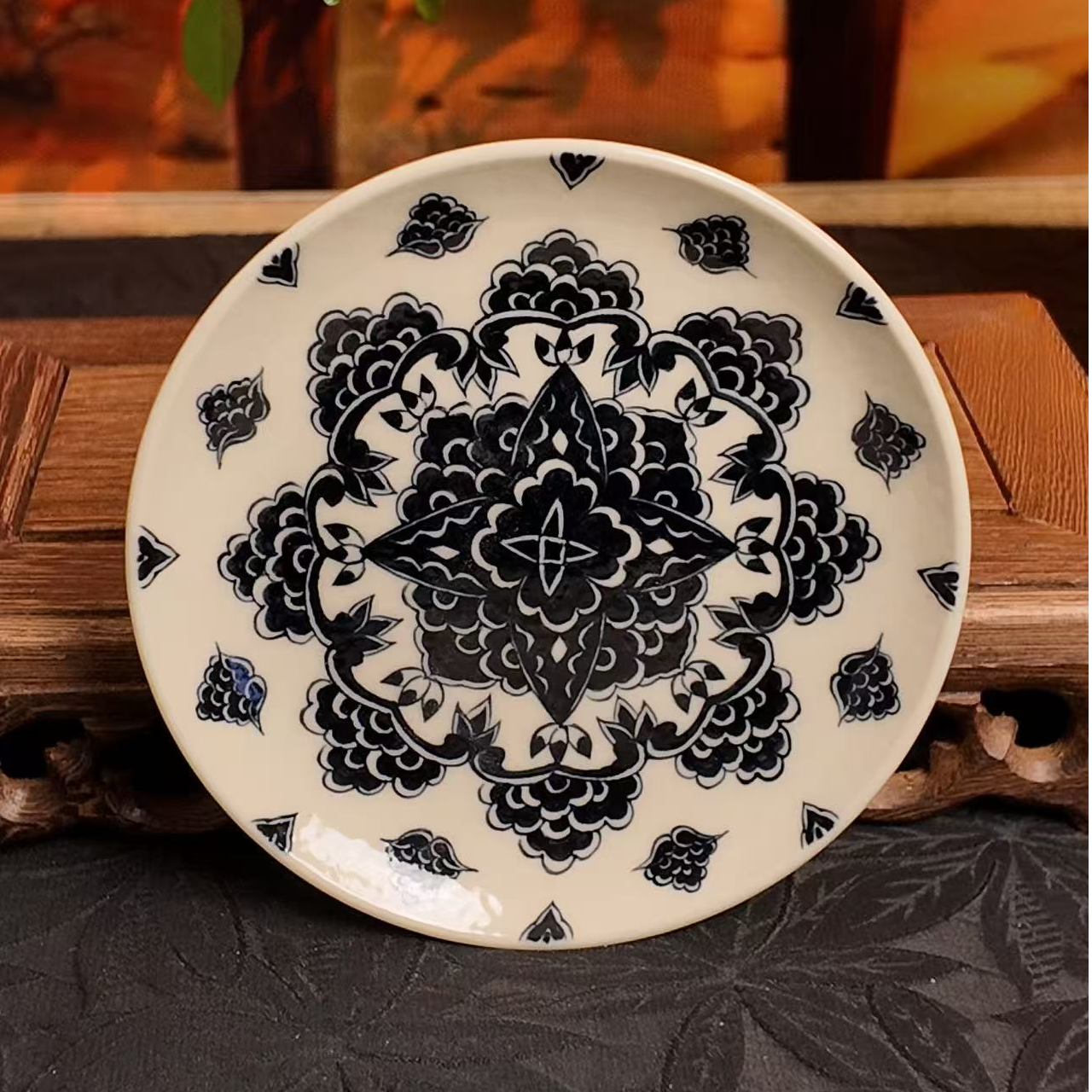 元经秘旨青花星空宝相杯垫