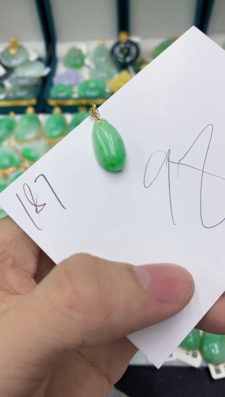 【闪购商品】翡翠颈饰18K金镶嵌翡翠